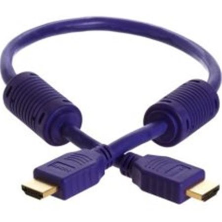 CMPLE Cmple 994-N 28AWG HDMI Cable with Ferrite Cores - Purple - 1.5FT 994-N